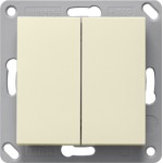Gira 517801 Batteriebetriebener RF Wandsender 2fach für KNX mit USB Micro Typ B Schnittstelle Cremeweiß 