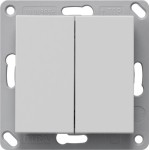 Gira 5178015 Batteriebetriebener RF Wandsender 2fach mit USB Micro Typ B Schnittstelle für KNX, kompatibel mit System 55 