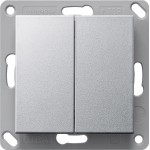 Gira 517826 Batteriebetriebener RF Wandsender 2fach für KNX mit USB Micro Typ B Schnittstelle Alu 