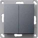 Gira 517828 Batteriebetriebener RF Wandsender 2fach für KNX mit USB-Schnittstelle, parametrierbar über ETS Anthrazit 