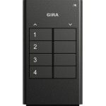 Gira 535410 Batteriebetriebener eNet Funk Handsender mit 4 Tasten, je zwei Tasten pro Kanal Anthrazit 