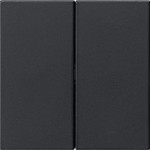 GIRA 5370005 Wippe 2f unbedruckt System 55 Schwarz m 