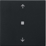 Gira 5382005 Bedienaufsatz mit Bluetooth für System 3000 und System 55, schwarz matt, zur Steuerung von Behängen 