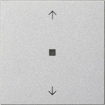 Gira 538226 Bedienaufsatz mit Bluetooth für System 3000 und System 55, Pfeilsymbole, Farbe Alu, Steuerung von Behängen 
