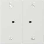 GIRA 5386112 Wippe 2f Pfeile Kontrollf. Flächenschalter Reinweiß 