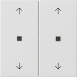 GIRA 538627 Wippe 2f Pfeile Kontrollf. System 55 Reinweiß m 