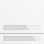 GIRA 5532902 Ruftastenmodul 2f System 106 Verkehrsweiß(lack.) 