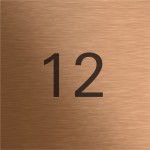 Gira 5560921 Info-Modul in Bronze für System 106 zur gut sichtbaren Darstellung von Hausnummern 