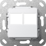 Gira 562903 Abdeckung für Modular Jack 2fach LexCom-Buchsen in Reinweiß glänzend 