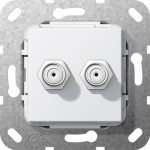 GIRA 565103 SAT-F-Buchse 2f Kpl. Einsatz Reinweiß 