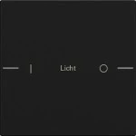 Gira 5761005 Wippenset 1fach individuell für Tastsensor 4.55 in Schwarz matt. Beschriftung erfolgt präzise und dauerhaft 