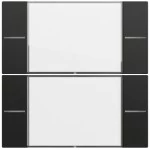 Gira 577274 Wippenset 2-fach mit Beschriftungsfeld für Tastsensor 4.70 in klar und schwarz matt lackiert (Zubehör) 