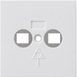 Gira 810903 Abdeckung passend für Potenzialausgleich-Dose in reinweiß glänzend aus der Serie System 55 