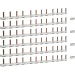 Gira 831400 Set mit 6 einpoligen Phasenschienen und 4 Endkappen als Zubehör für Gira One und KNX Schaltaktor 24fach 