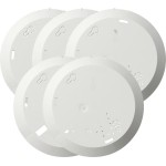 Gira 845000 Set mit 5 Montageplatten in Reinweiß passend für Rauchwarnmelder Dual Q zur einfachen Befestigung 
