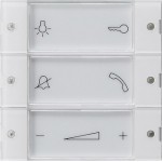 Gira 850003 Aufsatz-Bedientaster passend für Wohnungsstationen der Serie System 55 Programmübergreifend in klarer 