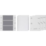 Gira 850400 Wippenset 3-fach als Ersatzteil passend für Wohnungsstation System 55. Farbe klar 