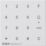 Gira 851303 Aufsatz Codetastatur in Reinweiß glänzend passend für das System 55 Programmübergreifend mit erhöhtem 