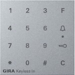 Gira 851326 Gira Aufsatz Codetastatur in Aluminiumfarbe passend für das System 55 Programmübergreifend mit erhöhtem 