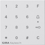 Gira 851327 Aufsatz Codetastatur in Reinweiß seidenmatt passend für das System 55 Programmübergreifend mit erhöhtem 