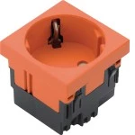 Hager ESR1332004 Steckdose 1-fach 33°-Ausrichtung 16A/250V Rastec 45 reinorange 