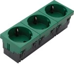 Hager ESR3336029 Steckdose 3-fach 33°-Ausrichtung 16A/250V Rastec 45 minzgrün 