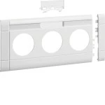Hager GB100319010 Blende 3-fach Steckdose zu BRH 100mm beschriftbar anreihbar halogenfrei reinweiß 