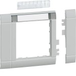 Hager GR0802A7035 Rahmenblende modular ZS 55 Oberteil 80 halogenfrei Beschriftungsfeldig lichtgrau 