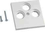 Hager GZSAT3A9016 Zentralscheibe TV/SAT 3-fach für Rahmenblende 55 halogenfrei verkehrsweiß 