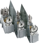 Hager L00M Sicherungsunterteil NH00 3x125A 3fach Abgang je Pol mit Buchsenklemme 3x 16mm² 