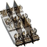 Hager L00T Sicherungsunterteil NH00 6x160A Tandemm 