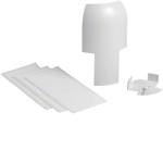 Hager SL20055819010 Abzweig auf EK 40x40mm halogenfrei zu Sockelleistenkanal SL 20x55mm reinweiß 