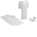 Hager SL20080819010 Abzweig auf EK 40x40mm aus ABS zu Sockelleistenkanal SL 20x80mm reinweiß 