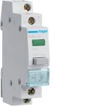 Hager SVN413 Druckschalter 16A 1 Schließer 230V AC mit Leuchtmelder grün 1PLE 