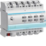 Hager TYA608D Schalt-/Jalousieaktor 8/4-fach KNX 16A C-Last mit Handbedienung ohne Bus 