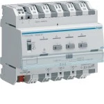 Hager TYA663AN Universal-Dimmaktor 3-fach für KNX mit 3x300W Leistung, unterstützt dimmbare LED 