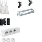 Hager UM00M2 Multimedia Kit,univers mit 3xSteckdose,12xPatchPanel ohneRJ45,Geräte- und Kabelhalter 