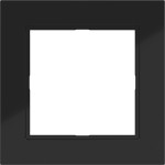 Hager WAD6120BG LED-Rahmen 1fach, A.1, nachtschwarz glänzend 