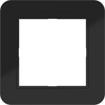 Hager WAD7120BG LED-Rahmen 1fach, C.1, nachtschwarz glänzend 