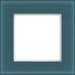 Hager WAD8100X03 Rahmen 1fach, A.8, azure glass, Milchglas 