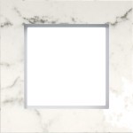 Hager WAD8100X08 Rahmen 1fach, A.8, cloud stone, weißer Marmor 