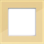 Hager WAD8120X01 LED-Rahmen 1fach, A.8, gilded glass, Hochglanzglas 