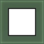Hager WAD8120X02 LED-Rahmen 1fach, A.8, forest glass, Milchglas 