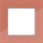 Hager WAD8120X04 LED-Rahmen 1fach, A.8, canyon glass, Milchglas 