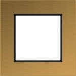 Hager WAD8120X05 LED-Rahmen 1fach, A.8, solar alu, gebürstetes Aluminium 