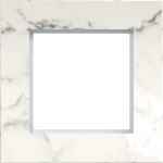 Hager WAD8120X08 LED-Rahmen 1fach, A.8, cloud stone, weißer Marmor 