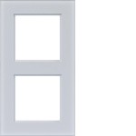 Hager WAD8200GWM Rahmen 2fach, A.8, Glas lichtweiß matt 