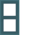 Hager WAD8200X03 Rahmen 2fach, A.8, azure glass, Milchglas 