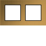 Hager WAD8200X05H Rahmen 2fach waagerecht, A.8, solar alu, gebürstetes Aluminium 