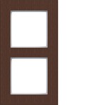 Hager WAD8200X13V Rahmen 2fach senkrecht, A.8, umber wood, Wengé-Holz 